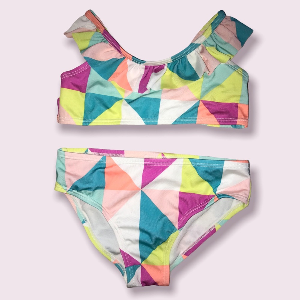 Crazy 8 Geometric Print Two-Piece Bikini Swimsuit.  Size 3T.